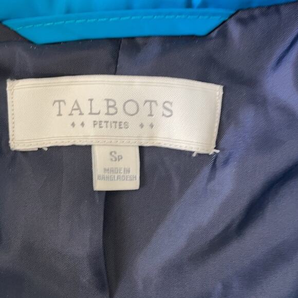 Beautiful Blue Quilted Jackets by Talbots Size Small Petite - Picture 5 of 7
